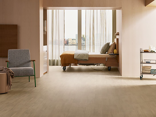  Sarlon 8723 weathered narrow oak timber | Acoustic vinyl timber flooring | aged care resident homes flooring 