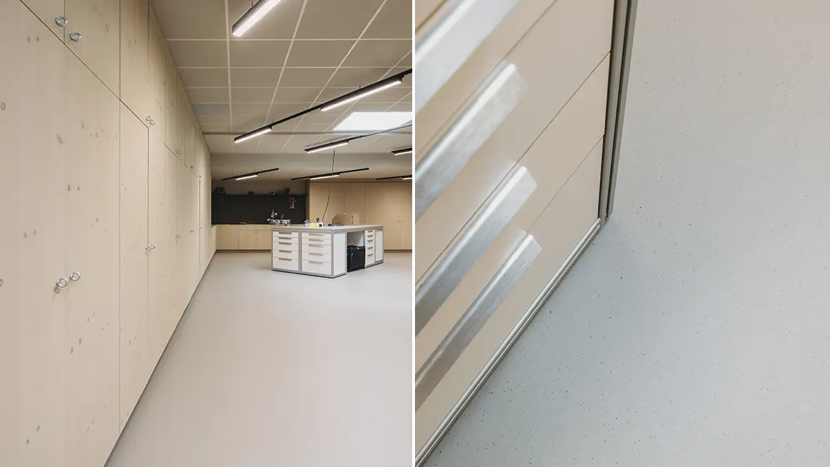 Bever hoofdkantoor met Marmoleum Cocoa op de vloer