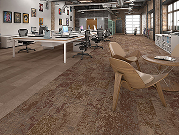 Flotex Planks Montage 147008 Ombre 149008 carpet plank flooring for offices