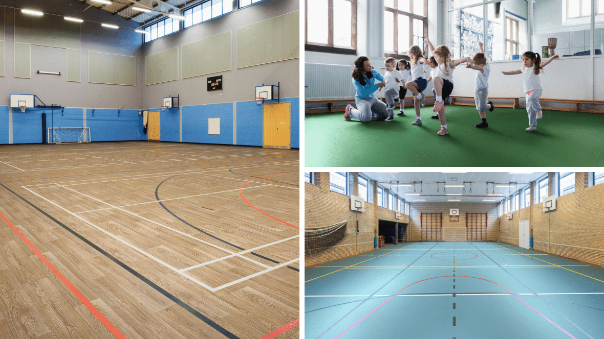 Forbo Sportline multi use sports hall flooring solutions