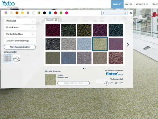 Revêtements de sol, Floorplanner simulation en ligne | Forbo Flooring Systems