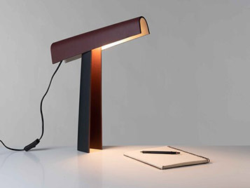 Student Challenge ENSCI | lamp made from Furniture linoleum
