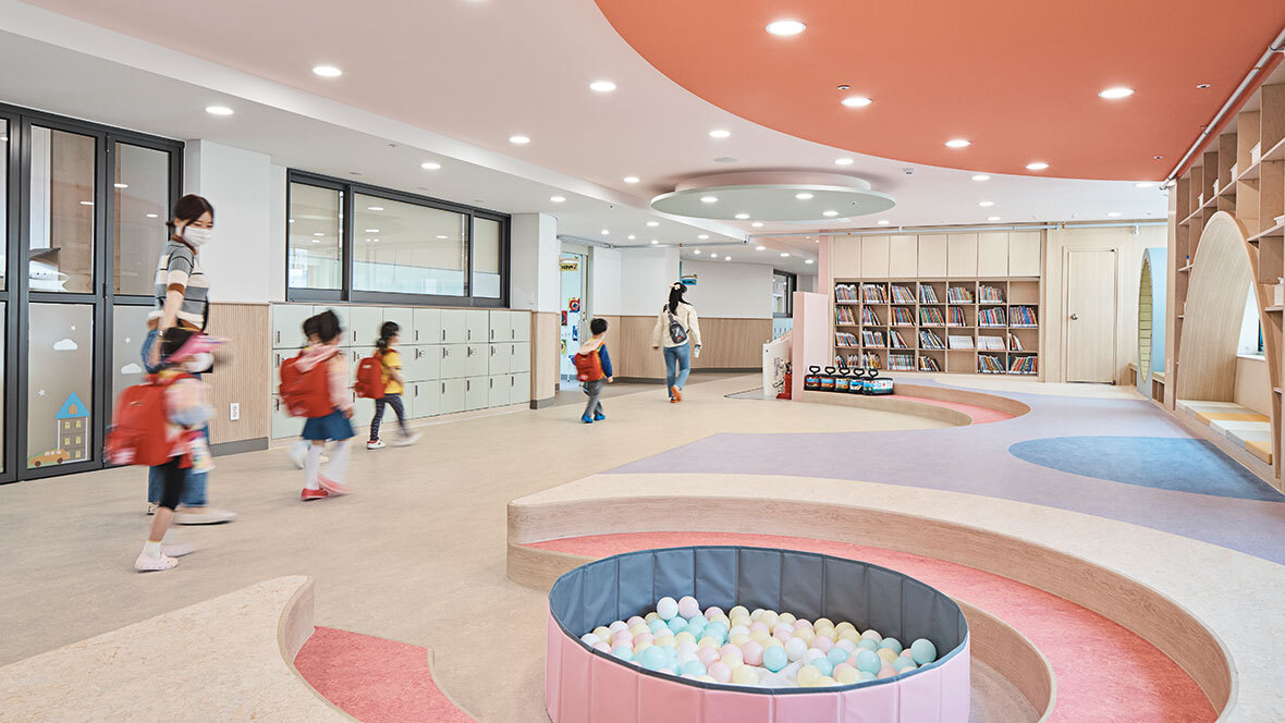 Joongmok Elementary School Korea_Marmoleum Marbled