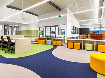 Flotex resilient carpet flooring installed at St Joseph Primary School Library 