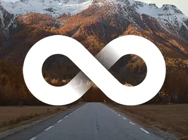Forbo - Marmoleum recht vooruit + infinity logo