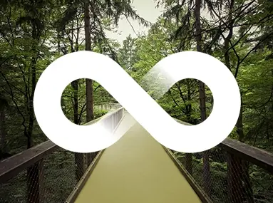 Grønn vei + infinity logo