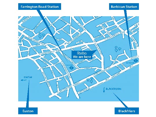London EC1 Showroom Map