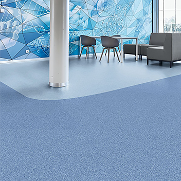 Sphera Essence 50507 & 50508 blue homogeneous vinyl flooring for health facilities