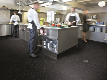 Safestep 17499 R12 black safety flooring for commercial kitchen