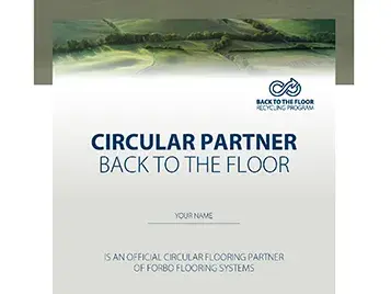 Certificado de socio circular | Forbo Flooring Systems