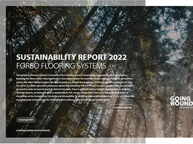 Revêtements de sol rapport développement durable 2022 | Forbo Flooring Systems