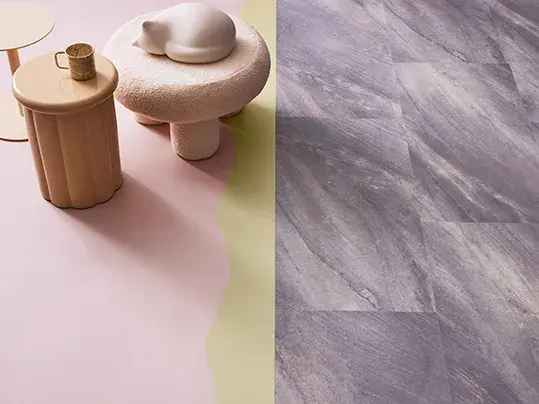 Barevné ladění sezóny 3 | 4807 lilac stardust, 63691 pink natural stone |  Forbo Flooring Systems