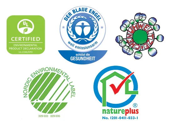 Marmoleum Environmental certificates