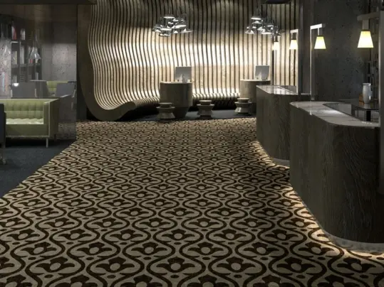 Geometric/Graphic | 250101 Marquis Cumin | Hotel lobby and reception carpet flooring | Forbo Flotex 