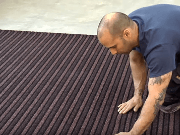 Installing coral entrance flooring/matting