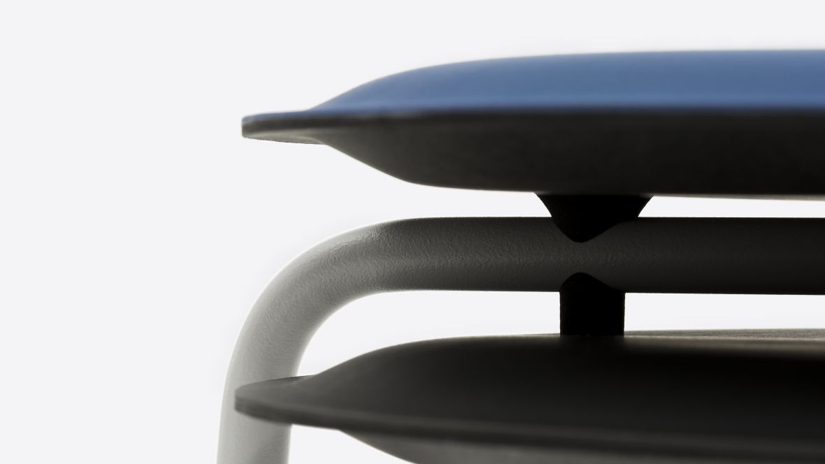 Möbelprogramm Franz Faust Linoleum Close-Up Sitzfläche Hocker– Forbo Furniture Linoleum