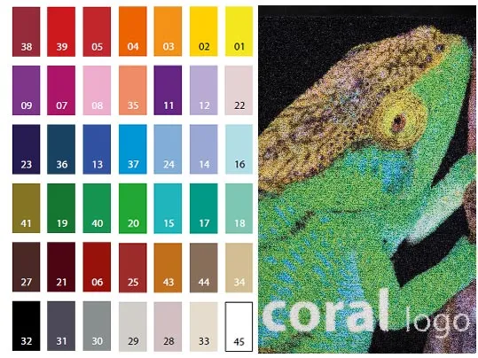 Colores Coral logo camaleón B