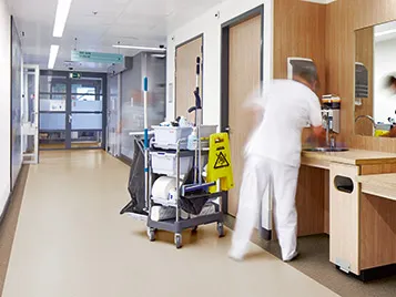 Sphera Element homogeneous vinyl flooring for Hospitals