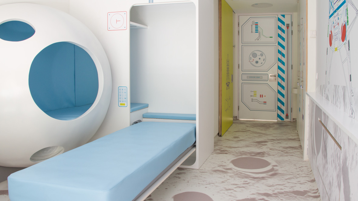 Habitaciones de oncología infantil, Hospital Gregorio Marañón