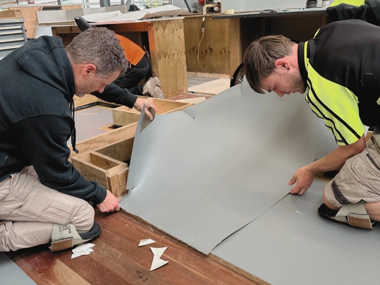 Marmoleum Linoleum training with Forbo X TAFE SA