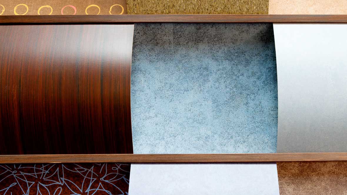 Samples of various Forbo linoleum floor coverings. Samples of various Forbo linoleum floor coverings.