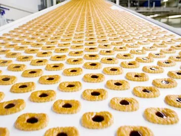 Food: Production of cookies with Forbo Siegling Transilon conveyor belts.