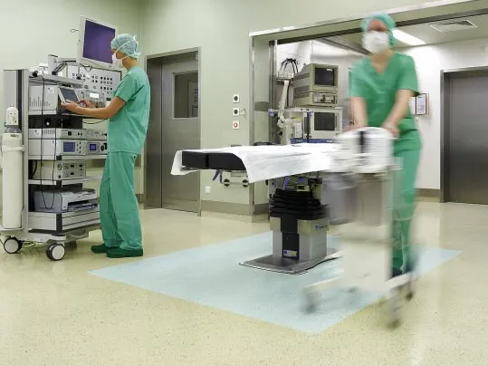 A hospital flooring solution from Forbo with Marmoleum