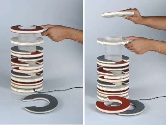 Revêtement Linoléum, Défi étudiant lampe de table | Forbo Flooring Systems