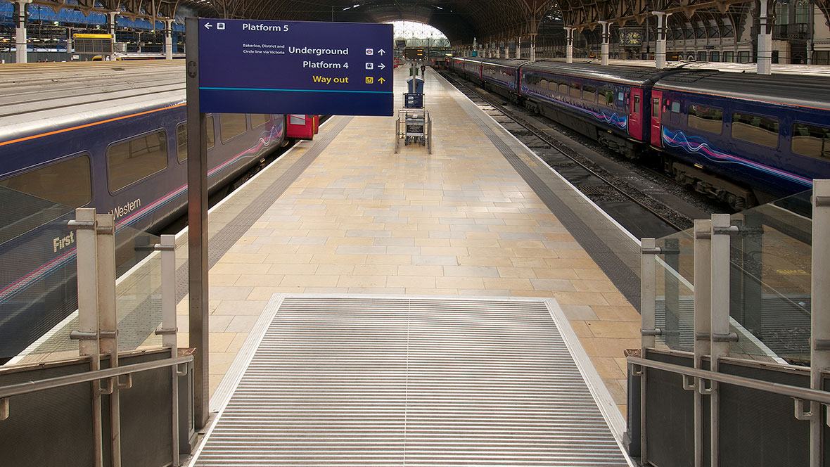Network Rail Paddington Station with Nuway Tuftiguard HD