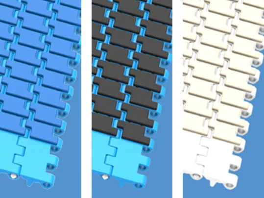 Neu entwickelte Modulbandvariante transportiert sicher mit großer Friction Top Oberfläche