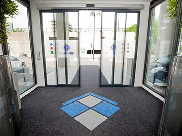 Entrance area with Forbo entrance matting zone.