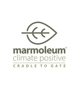 climate positive Marmoleum form cradle to gate logo