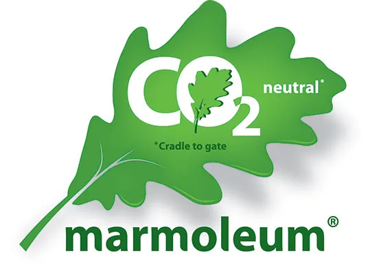 Marmoleum CO2 neutral logo cradle to gate