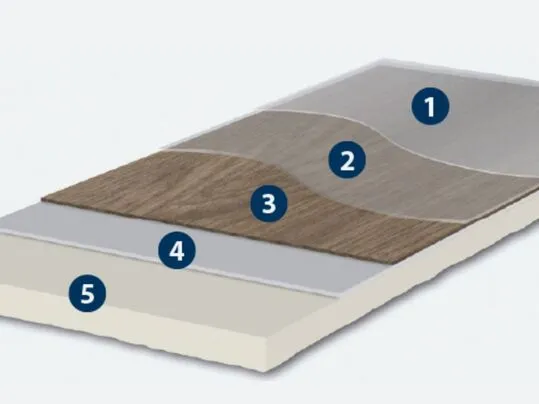 Revêtement de sol LVT acoustique, coupe technique | Forbo Flooring Systems