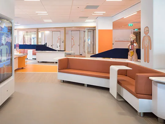 A healthcare flooring solution from Forbo with Marmoleum