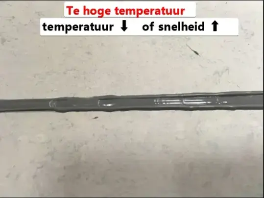 Marmoweld te hoge temperatuur