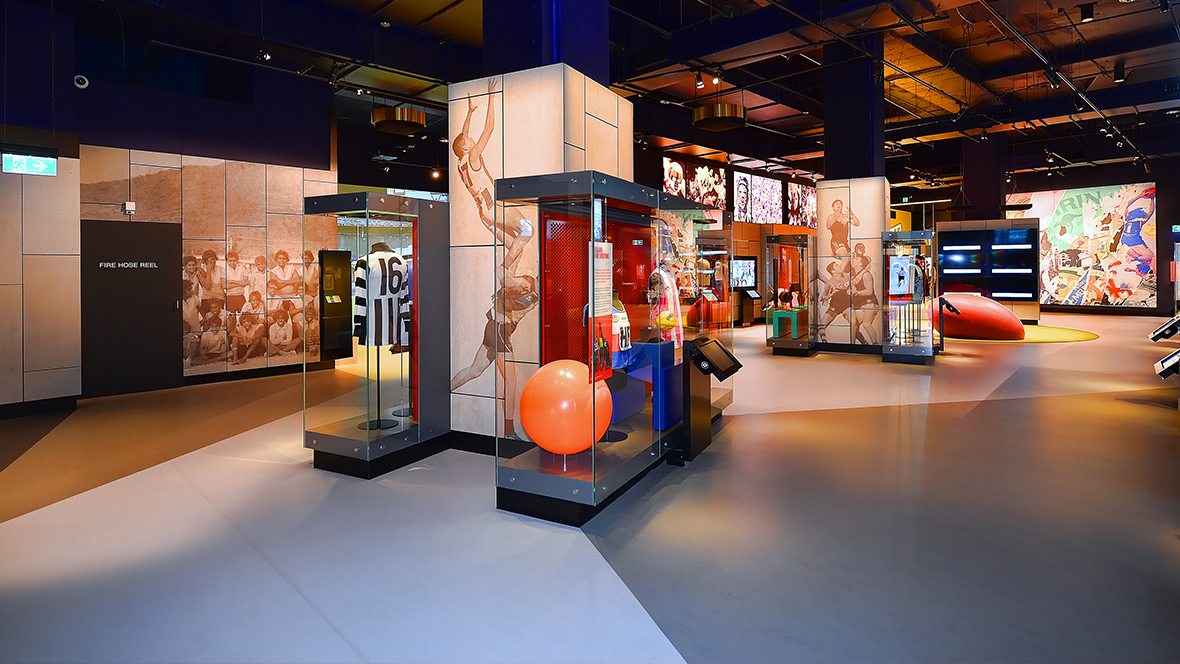 The Australian Sports Museum in Melbourne - Marmoleum Flooring 