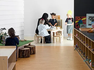 John Paul College Kindergarten - Marmoleum 2707, 2767, 3174 natural flooring