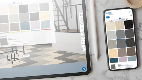 Forbo Floorplanner tablet + smartphone