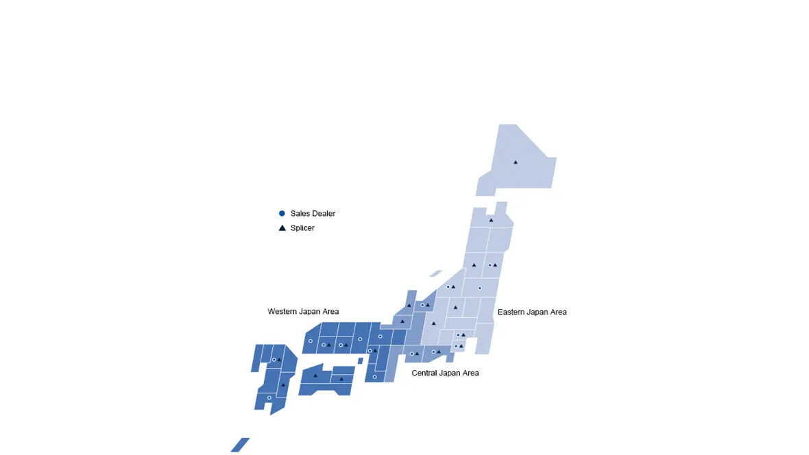Japan Sales and Services Map Japan Sales and Services Map