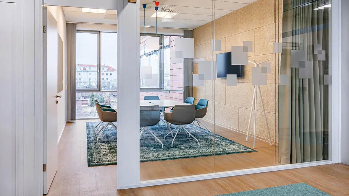 Allura flex and Tessera4 meeting room flooring installed at T-Mobile Czech Republic