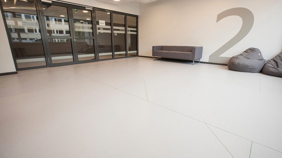Riga Technical University Latvia - Marmoleum flooring 