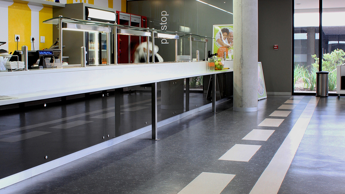 Basil Reads - canteen Artoleum | Forbo Flooring Systems