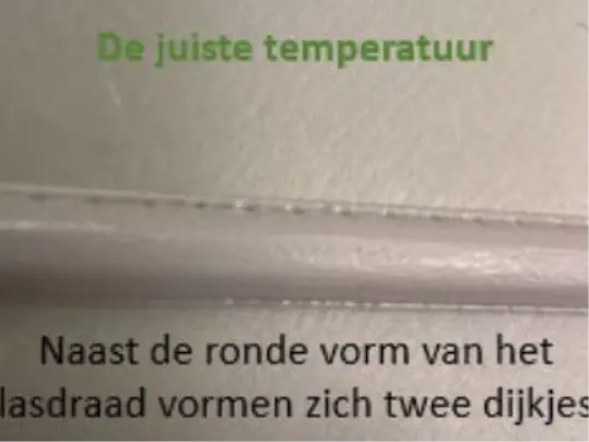 Marmoleumweld de juiste temperatuur