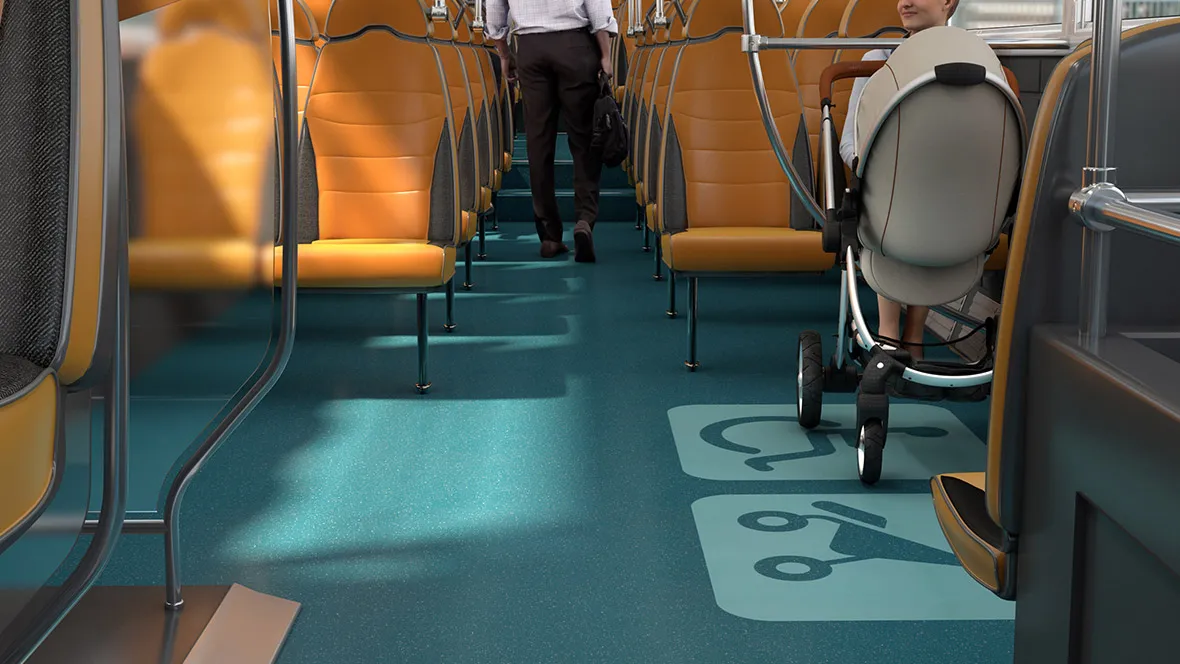 Podlahové krytiny pro autobusy