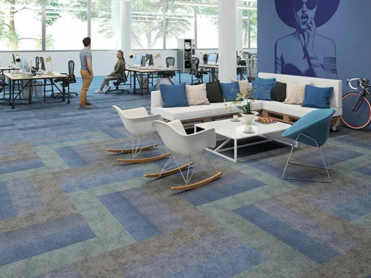 Flotex planks ombré - carpet floor for offices