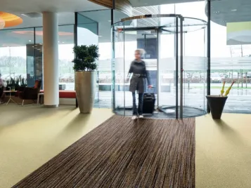 Image of Coral entrance matting installed in a hotel reception area