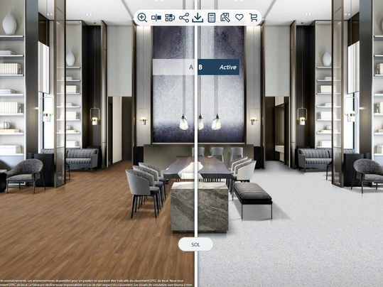 Revêtement de sol Floorvisualizer design simulation | Forbo Flooring Systems