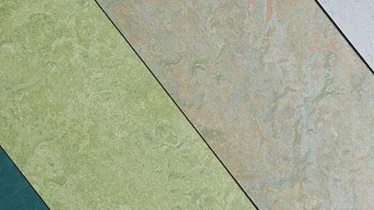 Linoleum Marmoleum Boden Grün Grau