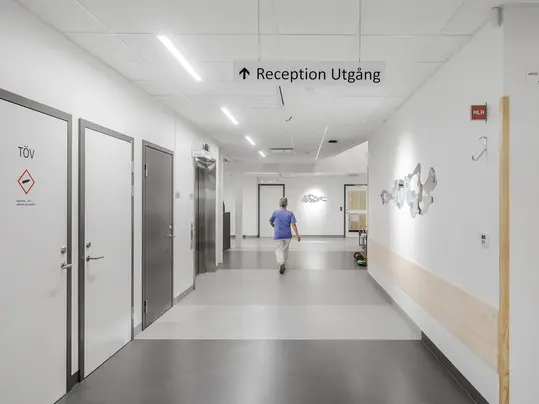 Linoleumgolv på Sundsvalls Sjukhus 